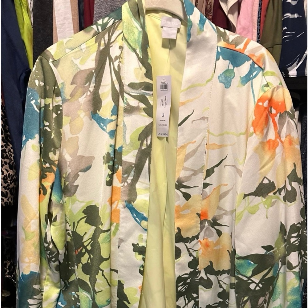 Chico’s lightweight jacket Spring color.  Never worn